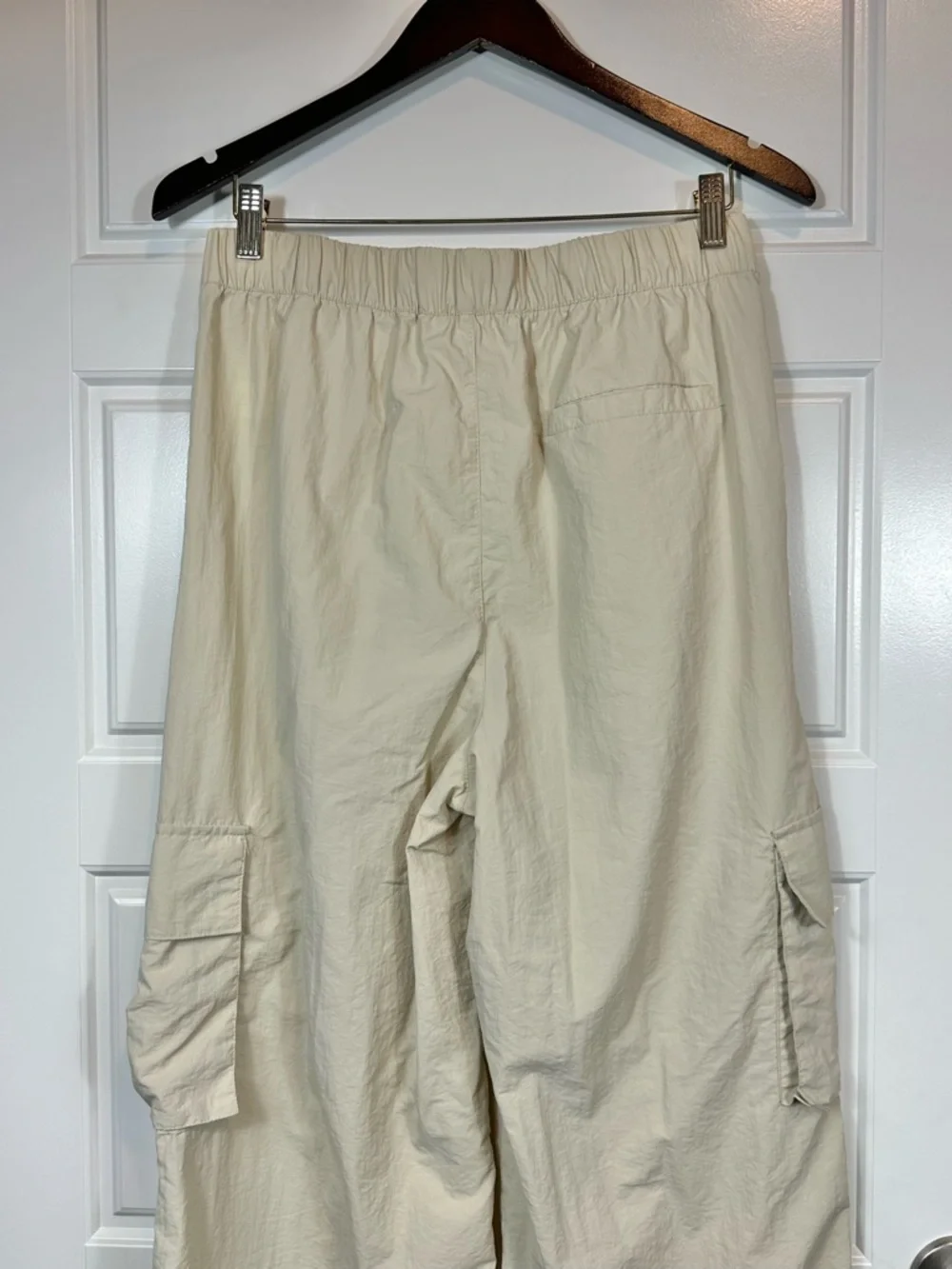 Wilo The Label Anthropologie Wide Leg Parachute Fly Cargo Pants Tan Size Small